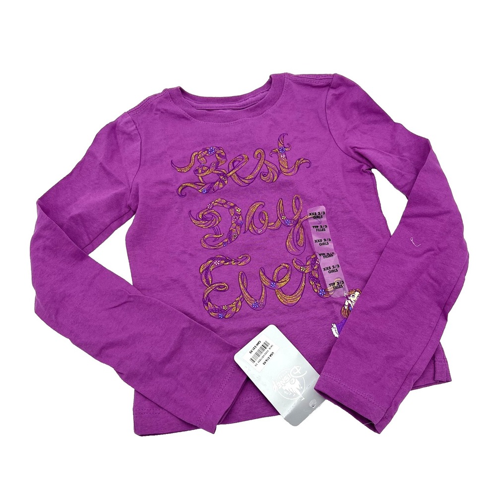 Disney Store Rapunzel Tangled Girl's Long Sleeve T-Shirt S5/6 New